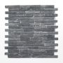 Luonnonkivimosaiikki Brick uni Nero Marquina, harmaa 30,5 x 30,5 cm