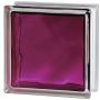 Lasitiili Seves Glassblock Brilly Wave Rubiininpunainen 19 x 19 x 8 cm