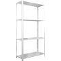 Metallihyllykkö Regalux Valkoinen 160 x 84 x 30 cm
