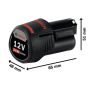 Akut ja laturi Bosch 2 x GBA 12V 2,0 Ah + GAL 12V-40 Professional