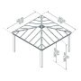 Paviljonki Palram-Canopia Dallas 4,22 x 4,22 m