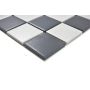 Mosaiikkilaatta Fliesen Quadrat Mix musta/valkoinen 29,8 x 29,8 cm