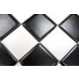 Mosaiikkilaatta Fliesen Quadrat Checkerboard musta/valkoinen 29,8 x 29,8 cm
