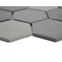 Mosaiikkilaatta Fliesen Hexagon Mix harmaa/tummanharmaa 32,5 x 28,1 cm