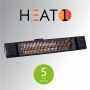 Terassilämmitin HEAT1 ECO Plus-line 1500 W Musta