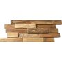 3D-seinäpaneeli Indo Teak FSC Natur 500 x 200 x 10-20 mm
