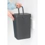 Roska-astia Brabantia Sort&Go 12 L Harmaa