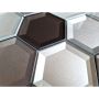 Mosaiikkilaatta Hexagon Crystal XBH HX159 22,5 x 26,5 cm Ruskea/Valkoinen