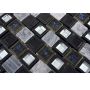 Mosaiikkilaatta Fliesen Quadrat Crystal Mix harmaa/hopea 30 x 30 cm