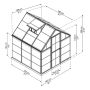 Kasvihuone Palram-Canopia Harmony 3,4 m² harmaa