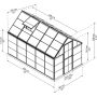 Kasvihuone Palram-Canopia Harmony 5,7 m² harmaa
