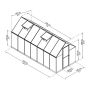 Kasvihuone Palram-Canopia Mythos 7,9 m² (185 x 426 cm)