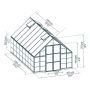 Kasvihuone Palram-Canopia Balance 14,3 m² hopea