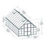 Kasvihuone Palram-Canopia Balance 17,9 m² hopea
