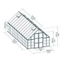 Kasvihuone Palram-Canopia Balance 21,5 m² hopea