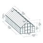 Kasvihuone Palram-Canopia Balance 25,1 m² hopea