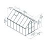 Kasvihuone Palram-Canopia Essence 9 m² hopea