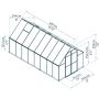 Kasvihuone Palram-Canopia Essence 11,8 m² hopea