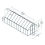Kasvihuone Palram-Canopia Essence 14,7 m² hopea