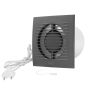 Sähkötuuletin Europlast E-Extra EE100A Antrasiitti Ø99 mm