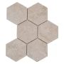 Mosaiikki Hexagon Botticino Antique Marble XNT HX141 Beige 19,9 x 26,2 cm