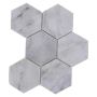 Mosaiikki Hexagon Ibiza White Antique Marble XNT HX142 Valkoinen 19,9 x 26,2 cm