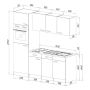 Minikeittiö Respekta KB205EYG 2,05 m
