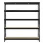 Varastohylly Regalux 5 hyllyä 180 x 160 x 40 cm Tummanharmaa