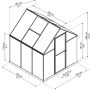 Kasvihuone Palram-Canopia Mythos 3,4 m² harmaa