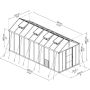 Kasvihuone Palram-Canopia Glory 15,3 m² harmaa