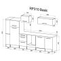 Valmiskeittiö Respekta RP310ESCBO 3,1 m