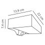 Solarvalaisin Nordlux Monay Square musta 22 x 13,9 x 7,4 cm IP44
