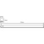 LED-valolista Osram Switch Batten valkoinen 8 W 800 lm 3000 K 0,6 m