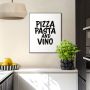 Sisustustaulu Reinders Pizza, Pasta and Vino 40 x 50 cm