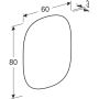 LED-valopeili Geberit Option Oval 60 x 80 cm