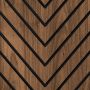 Sisustuspaneeli Maler Louvre Chevron Aito Tunne Pähkinä / musta 12 x 616 x 616 mm