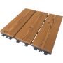 Klicklaatta 30 x 30 cm ruskea puu 6 kpl