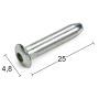 Tappisaranan tappi Habo teräs Ø 4,8 x 25 mm