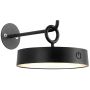 Seinävalaisin Avellino ladattava musta 8,75 x 15,4 x 12,8 cm IP44