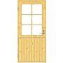 Mökkiovi Swedoor eristetty puuvalmis 6-ruutuinen 9 x 21 Vasen