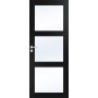 Massiivikehysovi Swedoor Unique 507 musta kirkas lasi 10 x 21