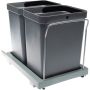 Muovipäällysteinen Jätesankovaunu 10 L Harmaa 2 Kpl