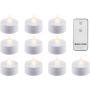 LED-minikynttilä kauko-ohjattava 10 kpl