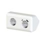 Pistorasia Opal 2S 16A IP20 PPR + 2 x USB A+C Valkoinen 155 x 84 mm