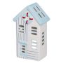 Lyhty 4living Beach Hut vaaleansininen raidallinen 20 cm