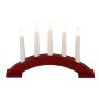 Kynttelikkö Konstsmide punainen 5-os