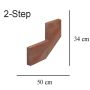 Porrasrunko Hortus 2-askelmaa Painekyllästetty  Ruskea