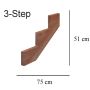 Porrasrunko Hortus 3-askelmaa Painekyllästetty  Ruskea