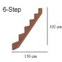 Porrasrunko Hortus 6-askelmaa Painekyllästetty  Ruskea