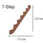 Porrasrunko Hortus 7-askelmaa Painekyllästetty  Ruskea